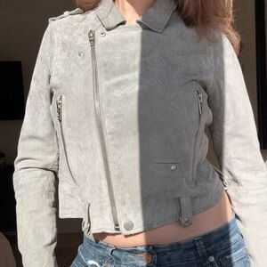 y2k BlankNYC suede leather motorcycle jacket